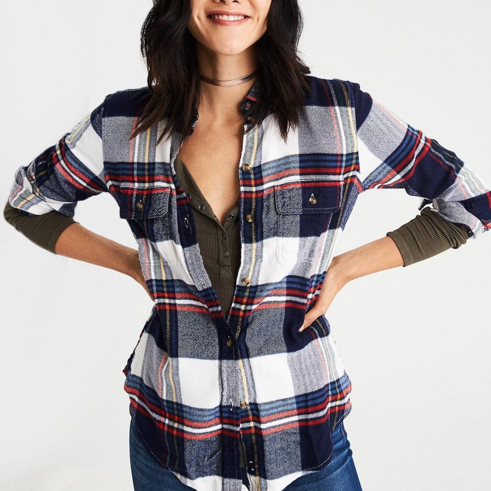 Ahh mazingly Soft American Eagle Plaid Flannel Top